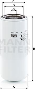 Mann-Filter WD 14 004 - Фильтр, система рабочей гидравлики unicars.by