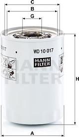 Mann-Filter WD 10 017 x - Фильтр, система рабочей гидравлики unicars.by