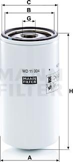 Mann-Filter WD 11 004 - Фильтр, система рабочей гидравлики unicars.by