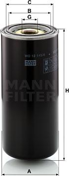 Mann-Filter WD 13 145/4 - Масляный фильтр unicars.by