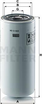 Mann-Filter WD 13 145/3 - Масляный фильтр unicars.by