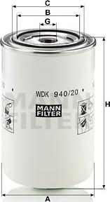 Mann-Filter WDK 940/20 - Топливный фильтр unicars.by