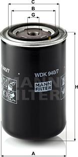 Mann-Filter WDK 940/7 - Топливный фильтр unicars.by