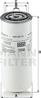 Mann-Filter WDK 962/16 - Топливный фильтр unicars.by