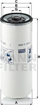 Mann-Filter WDK 11 102/4 - Топливный фильтр unicars.by