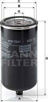 Mann-Filter WDK 724/1 - Топливный фильтр unicars.by