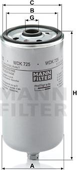 Mann-Filter WDK 725 - Топливный фильтр unicars.by