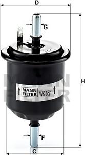 Mann-Filter WK 55/1 - Топливный фильтр unicars.by