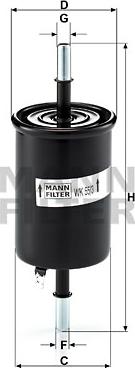 Mann-Filter WK 55/3 - Топливный фильтр unicars.by