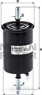 Mann-Filter WK 55/2 - Топливный фильтр unicars.by