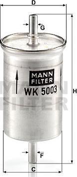 Mann-Filter WK 5003 - Топливный фильтр unicars.by