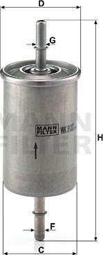 Mann-Filter WK 512/2 - Топливный фильтр unicars.by