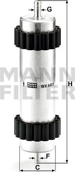 Mann-Filter WK 6008 - Топливный фильтр unicars.by