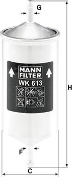 Mann-Filter WK 613 - Топливный фильтр unicars.by