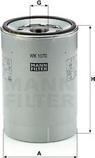 Mann-Filter WK 1070 x - Топливный фильтр unicars.by