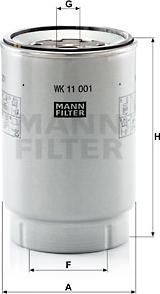 Mann-Filter WK 11 001 x - Топливный фильтр unicars.by