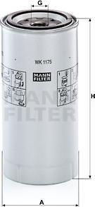 Mann-Filter WK 1175 x - Топливный фильтр unicars.by