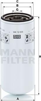 Mann-Filter WK 12 006 - Топливный фильтр unicars.by