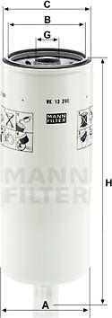 Mann-Filter WK 12 290 - Топливный фильтр unicars.by