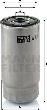 Mann-Filter WK 845/7 - Топливный фильтр unicars.by