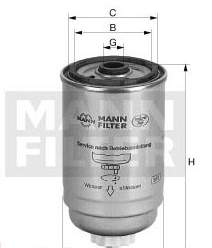 Mann-Filter WK 842/2 (10) - Топливный фильтр unicars.by