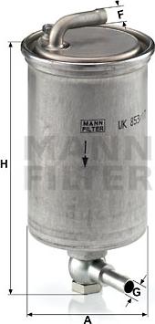 Mann-Filter WK 853/17 - Топливный фильтр unicars.by