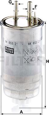 Mann-Filter WK 853/21 - Топливный фильтр unicars.by