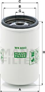 Mann-Filter WK 8003 x - Топливный фильтр unicars.by