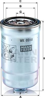 Mann-Filter WK 8019 - Топливный фильтр unicars.by