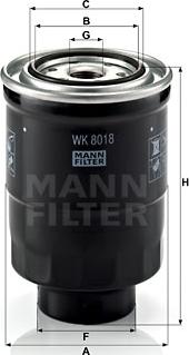 Mann-Filter WK 8018 x - Топливный фильтр unicars.by