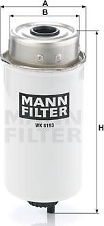 Mann-Filter WK 8193 - Топливный фильтр unicars.by