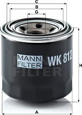 Mann-Filter WK 812 - Топливный фильтр unicars.by