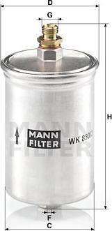 Mann-Filter WK 830/3 - Топливный фильтр unicars.by