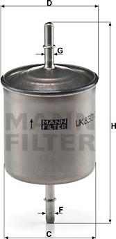 Mann-Filter WK 832/2 - Топливный фильтр unicars.by