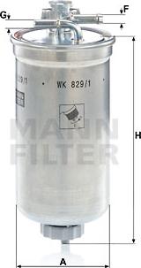 Mann-Filter WK 829/1 x - Топливный фильтр unicars.by