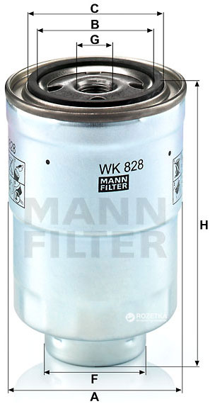 Mann-Filter WK 828 - Топливный фильтр unicars.by