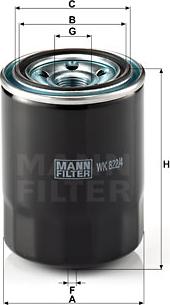 Mann-Filter WK 822/4 - Топливный фильтр unicars.by