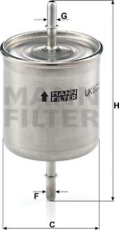 Mann-Filter WK 822/2 - Топливный фильтр unicars.by