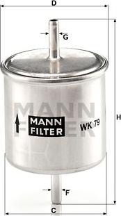 Mann-Filter WK 79 - Топливный фильтр unicars.by