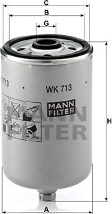 Mann-Filter WK 713 - Топливный фильтр unicars.by