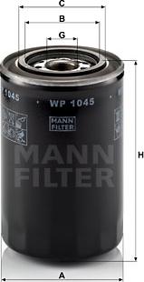 Mann-Filter WP 1045 - Масляный фильтр unicars.by