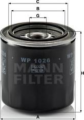 Mann-Filter WP 1026 - Масляный фильтр unicars.by