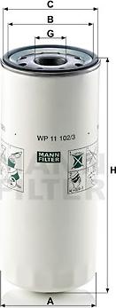 Mann-Filter WP 11 102/3 - Масляный фильтр unicars.by