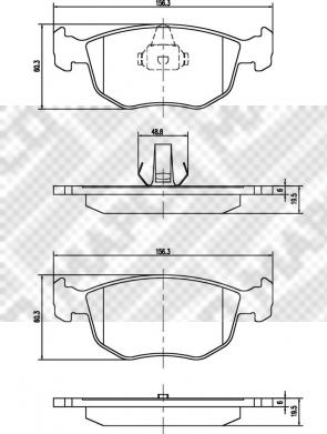 Mapco 6506/1 - Тормозные колодки, дисковые, комплект unicars.by