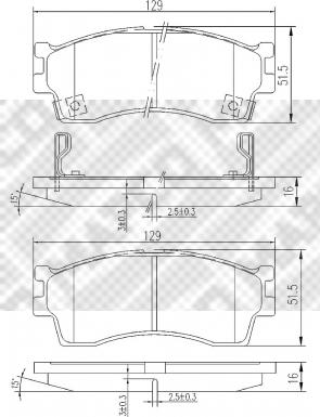 Mapco 6807 - Тормозные колодки, дисковые, комплект unicars.by