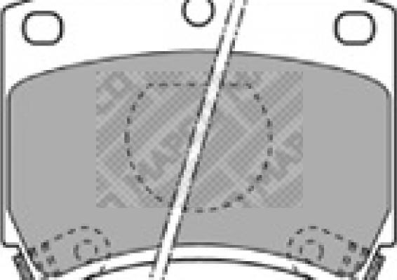 Mapco 6334 - Тормозные колодки, дисковые, комплект unicars.by