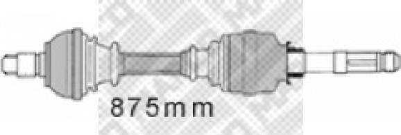 Mapco 16411 - Приводной вал unicars.by