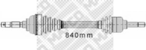 Mapco 16348 - Приводной вал unicars.by