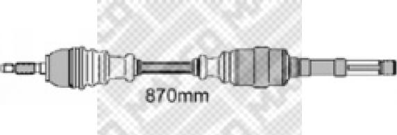 Mapco 16317 - Приводной вал unicars.by