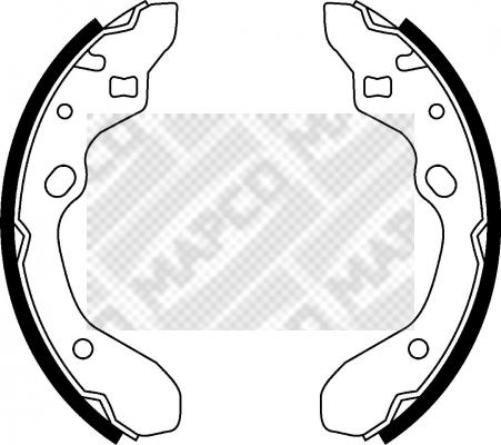 Mapco 8512 - Комплект тормозных колодок, барабанные unicars.by
